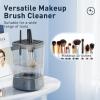 Electric Makeup Brush Cleaner - 9000 RPM Makeup Brush Cleaning Machine, IP65 Waterproof Automatic Makeup Brush Cleaner for Makeup Sponges and Brushes(Gray) view 3