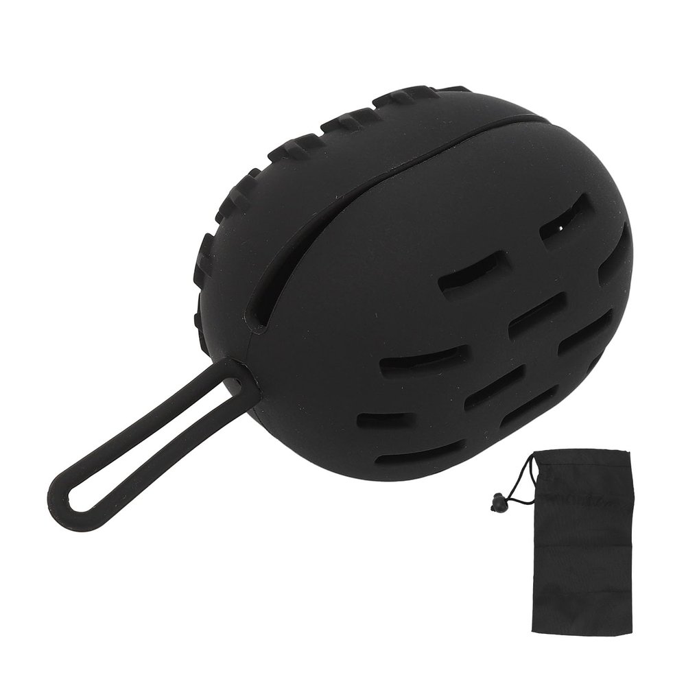 Silicone Beauty Sponge Case, Breathable Soft Portable Silicone Makeup Blender Holder, Mini Powder Puff Beauty Egg Organiser for Home Travel (Black)