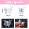 12 PCS Small White Butterfly Hair Clips for Girls, Mini Butterfly Hair Accessories Cute Side Bangs Tiny Butterfly Claw Clips Metal Braided Hair Clips for Women Girls Little Baby Kids (Clear) view 2