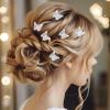 12 PCS Small White Butterfly Hair Clips for Girls, Mini Butterfly Hair Accessories Cute Side Bangs Tiny Butterfly Claw Clips Metal Braided Hair Clips for Women Girls Little Baby Kids (Clear) view 3