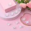 12 PCS Small White Butterfly Hair Clips for Girls, Mini Butterfly Hair Accessories Cute Side Bangs Tiny Butterfly Claw Clips Metal Braided Hair Clips for Women Girls Little Baby Kids (Clear) view 4