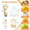 50 Pack Bulk Hand Cream and Bulk Lip Balm Gifts Sets, Bridal Shower Favors and Baby Shower Favors for Guests with Thank You Card and Organza Gift Bags, Appreciation Gifts, Baby Shower Prizes (Orange) view 3