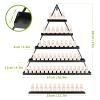 5-Tier Nail Polish Wall Organizer, 10 PCS Metal Display Racks, 5 PCS Triangular & 5 PCS Strip Shelves, Aluminum Alloy Storage Solution for Nail Salon, Spa, Home (Black) view 2