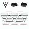 10 PCS Galvanized Iron Nail Polish Organizer Wall Racks, 5 Tiers Nail Polish Display Racks, 5 PCS Triangular and 5 PCS Strip Nail Polish Shelf, Nail Polish Shelves, for Spa, Nail Salon Shop(Black) view 1