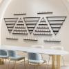 10 PCS Galvanized Iron Nail Polish Organizer Wall Racks, 5 Tiers Nail Polish Display Racks, 5 PCS Triangular and 5 PCS Strip Nail Polish Shelf, Nail Polish Shelves, for Spa, Nail Salon Shop(Black) view 2