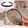 2Pcs Black Headbands for Women 1 Inch Wide Hard Satin Headband Fashion Solid Head Bands Hoops Anti-slip Plain Hair Bands Cosplay DIY Hair Accessories Gifts for Yoga Girl Halloween Christmas(2cm+2.5cm) view 3