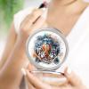 QWJKM Makeup Mirror Draw A Tiger Face Vanity Mirror 1X/2X Magnifying Mirror Compact Travel Makeup Mirror for Handbag Pocket Wallet, Portable, Folding, Handheld 2.4 Inch view 4