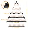 5 Tiers Elegant Black Wall Mounted Nail Polish Rack, 10 PCS Triangle Cosmetic Nail Polish Display to Organize Your Lipstick and Perfume at Home or in The Salon for Home Spa Nail Salon Shop (Black) view 3