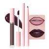 AMY'S DIARY 2pcs Matte Dark Red Lip Liner & Lipstick Makeup Set, Liquid Lipstick 24H and Lip Liner Set Matt Liquid Lips Make Up Waterproof Long Lasting (11#, 2 Pcs Set) view 1