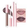 AMY'S DIARY 2pcs Matte Dark Red Lip Liner & Lipstick&Shiny Clear Lip Oil Makeup Set, Liquid Lipstick 24H and Lip Liner Set Matt Liquid Lips Make Up Waterproof Long Lasting (12#, 2 Pcs Set) view 1