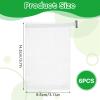 6 PCS Exfoliating Mesh Soap Pouch Soft Soap Bag with Drawstring for Shower Double Layer Thicken Foam Net Bubble Foam Net Soap Sack Saver Pouch, White view 2