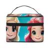 QASDFGHR Small Cute Mermaid Print Makeup Bag,Travel Cosmetic Bag with Zipper for Women Square Make Up Bags Organizer view 1