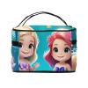 QASDFGHR Small Cute Mermaid Print Makeup Bag,Travel Cosmetic Bag with Zipper for Women Square Make Up Bags Organizer view 3