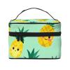 QASDFGHR Small Cute pineapple Print Makeup Bag,Travel Cosmetic Bag with Zipper for Women Square Make Up Bags Organizer view 1
