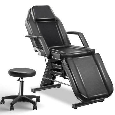 330lbs Tattoo Chairs with Stool Message Bed, lash Bed for Client Esthetician, Tattoo Chairs with Beauty Basket, Beauty Salon Spa Equipment with Towel Hook, Massage Table for Artist with Storage Tray