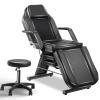 330lbs Tattoo Chairs with Stool Message Bed, lash Bed for Client Esthetician, Tattoo Chairs with Beauty Basket, Beauty Salon Spa Equipment with Towel Hook, Massage Table for Artist with Storage Tray view 1