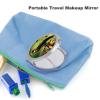KLWQR Bird on Tree Travel Makeup Mirror Portable Folding Cosmetic Compact Mirror with 2 X 1x Magnification Mini Pocket Mirror for Women Purses view 3
