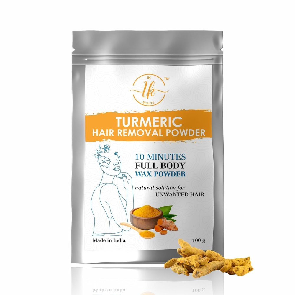 Turmeric Body Wax Powder (100 Gm),10 Min Painless Herbal Hair Removal Waxing Powder, Easy To Use At Home, No Chemicals - No Irritation,home use,chemicals free