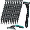 Leriton 150 Pcs Men's Disposable Razors Bulk 3 Blade Men Razors for Head Sensitive Skin Comfortable Shave view 1