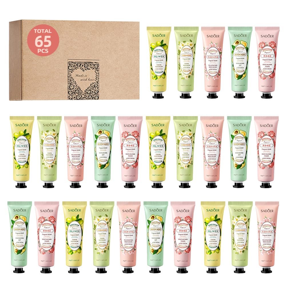 65 Pack Bridal Shower Favors for Guests, Hand Cream Bulk for Bridal Wedding or Baby Shower Party Gifts for Adults
