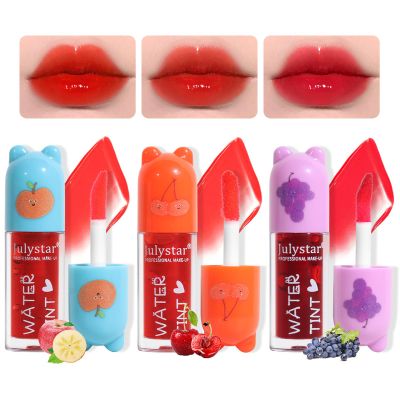 3 Colors Water Based Lip Stain SetDyeing Lip Liquid Lip GlazeMulti-use Korean Moisturizing Velvet Mini Lip GlazeVivid Color Lip Stain with Weightless Long lasting Non-Stick Cup Waterproof
