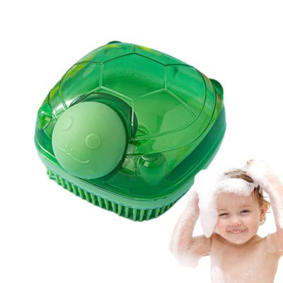 Bath Body Brush - Soft Silicone Kids Bathing Wash Scrubber | Portable Body Brushes with Shower Gel Dispenser | Body Bath Shower Scrubber Brush | Body Scrubber Loofah for Kids and Adults