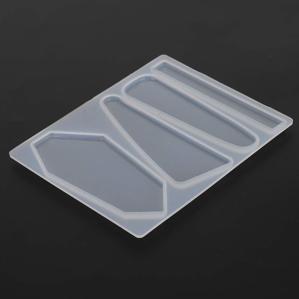 2Pcs Silicone Resin, Barrette 2Pcs Barrette Silicone DIY Hair Stick Making Geometric Pin Tools (Type 2)