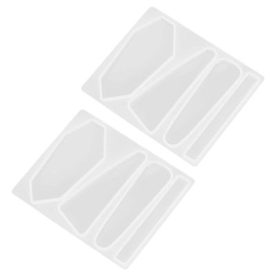 2Pcs Silicone Resin, Barrette 2Pcs Barrette Silicone DIY Hair Stick Making Geometric Pin Tools (3 styles)