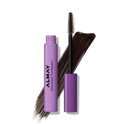 Almay Thickening & Tint Mascara, Instant Soft Full Volume, Conditions & Darkens Natural Lashes Over Time, No Flaking or Clumping, 403 Black Brown, 0.28 fl oz