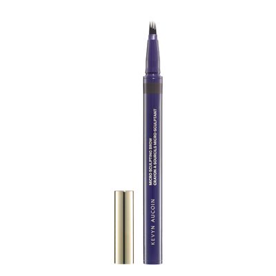 Kevyn Aucoin Micro-Sculpting Brow, Dark Brunette color: Waterproof, superfine multi-tipped pen for creating realistic brow hair strokes. Long wear, precise application, easy use. Make-up artist go to.