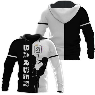 MonkeyVan Personalized Name Barber Gift for Barber 3D AOP Hoodie Gift for Men & Women, Hair Stylist Shirt Gift Barbershop Barber2 Multicolor