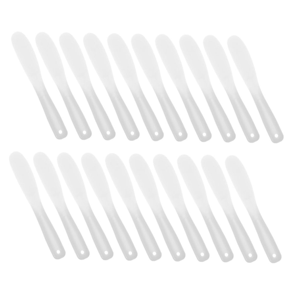 Baluue 20pcs Skincare Spatulas for Face Cream Application Multi-purpose Makeup Spoons Safe and Skin-friendly Beauty Tools for Home and Salon Use