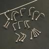 CHARIFIN Body Piercing Stainless Steel Silver Nose Ring Industrial Nose Stud Cartilage piercings for women 21pcs view 4