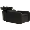 Buy-Rite Eclipse Lay-In Shampoo Backwash Unit for Salons & Barbershops - Porcelain Bowl with Hardware, Extra-Wide Reclining Seat, Kick-Out Leg Rest, Built-In Headrest & Lumbar Support, TS-8088-BLK view 1