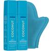 MineTan Coconut Duo Self Tan Bundle | Express 1 Hour - Includes 2 Coconut Sunless Tanner Mousses, Application Mitt, & Exfoliating Glove for Tan Removal & Prep view 1