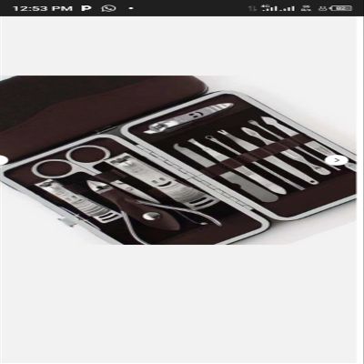 212 Main Pedicure/Manicure Nail Set 12pcs Pedicure/Manicure Nail Set Cleaner Clippers Cuticle Grooming kit case