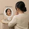 Fancii Travel Magnifying Mirror 10x /1x with Lights, Rechargeable | 9-Inch Extra Large LED Lighted Makeup Mirror, Folding Double Sided Portable Vanity Mirror, 3 Light Settings, Touch Sensor (Sadie) view 3