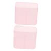ABOOFAN 2pcs Nail Art Cotton Pad Storage Box Multi-functional Manicure Tool Organizer Portable and Space-saving Desktop Container for Nail Supplies Pink Design view 1