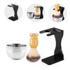 Ipetboom Beard Shaving Kit Men Shaving Brush and Bowl Shave Brush Stand Desktop Cup Tools Beard Kit view 2
