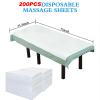 200Pcs Disposable Massage Table Sheets 31.5" x 71" Non-Woven Fabric Bed Covers for Ultimate Hygiene and Comfort in Massage, Tattoo, and Spa Treatments, Breathable and Durable Sheets(White) view 2
