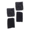 NULYLU 4pcs Professional Makeup Sponge Dense Makeup Sponge for Special Effects Halloween and Cosplay Soft Flexible for and Wounds Black Color view 1