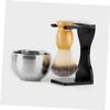 Ipetboom Men's Grooming Shaving Kit with Bowl Razor Holder and Beard Brush Stand for Wet Shaving Experience view 3