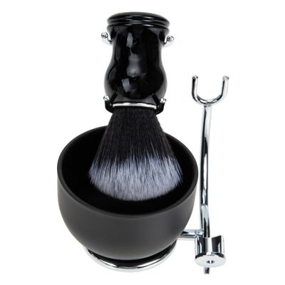 Ipetboom Shaving Stand Foam Brush Shave Bowl Beard Brush Men's Shaving Skincare Tool Mustache Styler