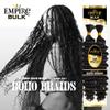 Sensationnel Empire Bulk Braiding  Deep Human Hair Braids for Knotless Boho Box or Curly Loose Wave Styles - 1 pack (22 inch, 4 MEDBROWN) view 4