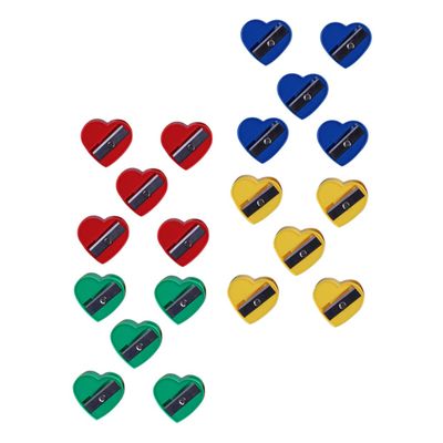 Lurrose 60pcs Heart Shaped Single Hole Pencil Sharpeners for Eyeliner Lip Liner and Brow Pencils Compact Lightweight Manual Sharpeners for Students and Office Use