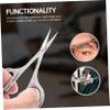 FRCOLOR 3pcs Stainless Steel Makeup Scissors Set Precision Beard Eyebrow and Nose Hair Trimmers for Easy Grooming and Detailing Compact and Lightweight Design view 2