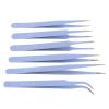 ZHIQISHI Tweezer Set.6pcs Tweezer Set.Set Stainless Steel Anti Static Precision Tweezer Set.for Craft/Jewelry/Electronics/Laboratory Hand Tool Set Precision Tweezer Set.Set (Size : Blue) view 3