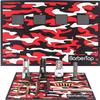 Barber Magnetic Mats,Anti-Slip Flexible Rubber Scissors Salon Mat,11.8Wx17.7L Tools Countertop Silicone Heat Resistant Styling Tools Magnetic Organizer Mat Magnetic Hair Clippers Mat (Red) view 1
