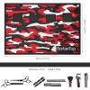 Barber Magnetic Mats,Anti-Slip Flexible Rubber Scissors Salon Mat,11.8Wx17.7L Tools Countertop Silicone Heat Resistant Styling Tools Magnetic Organizer Mat Magnetic Hair Clippers Mat (Red) view 2