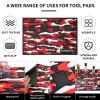 Barber Magnetic Mats,Anti-Slip Flexible Rubber Scissors Salon Mat,11.8Wx17.7L Tools Countertop Silicone Heat Resistant Styling Tools Magnetic Organizer Mat Magnetic Hair Clippers Mat (Red) view 3